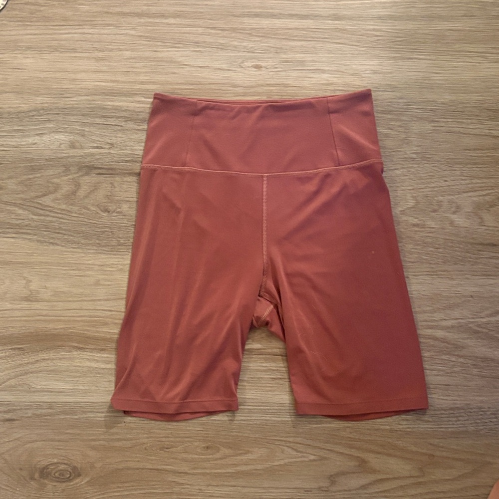 girlfriend collective High-Waist pink rose Bike Shorts